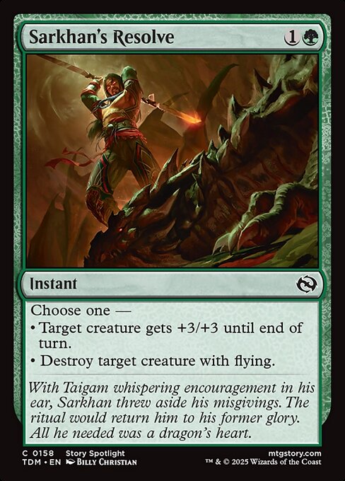 Sarkhan's Resolve (TDM 158) [Tarkir: Dragonstorm]