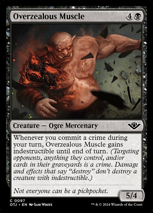 Overzealous Muscle (OTJ 97) [Outlaws of Thunder Junction]