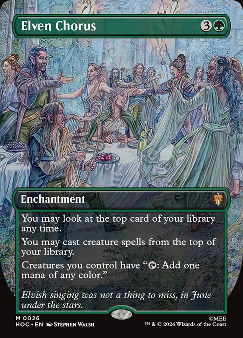 Elven Chorus (Borderless) (HOC 26) [The Hobbit Eternal]