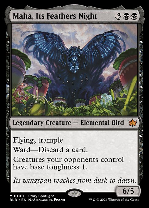 Maha, Its Feathers Night (BLB 100) [Bloomburrow]