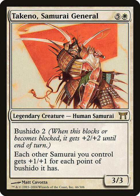 Takeno, Samurai General (CHK 46) [Champions of Kamigawa]