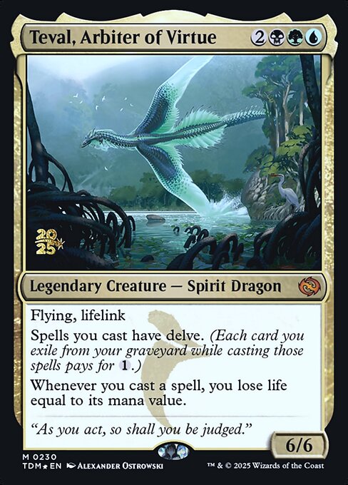Teval, Arbiter of Virtue (PTDM 230s) [Tarkir: Dragonstorm Promos]