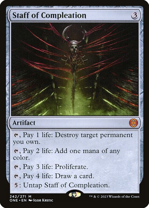 Staff of Compleation (ONE 242) [Phyrexia: All Will Be One]