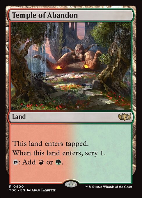 Temple of Abandon (TDC 400) [Tarkir: Dragonstorm Commander]
