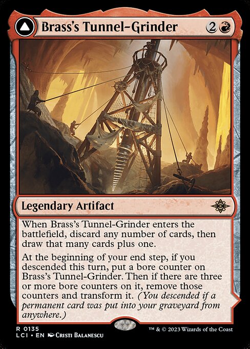 Brass's Tunnel-Grinder // Tecutlan, the Searing Rift (LCI 135) [The Lost Caverns of Ixalan]