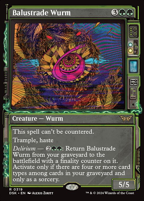 Balustrade Wurm (DSK 319) [Duskmourn: House of Horror]