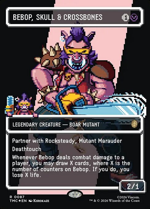 Bebop, Skull & Crossbones (Borderless · Full Art) (TMC 87) [Teenage Mutant Ninja Turtles Eternal]