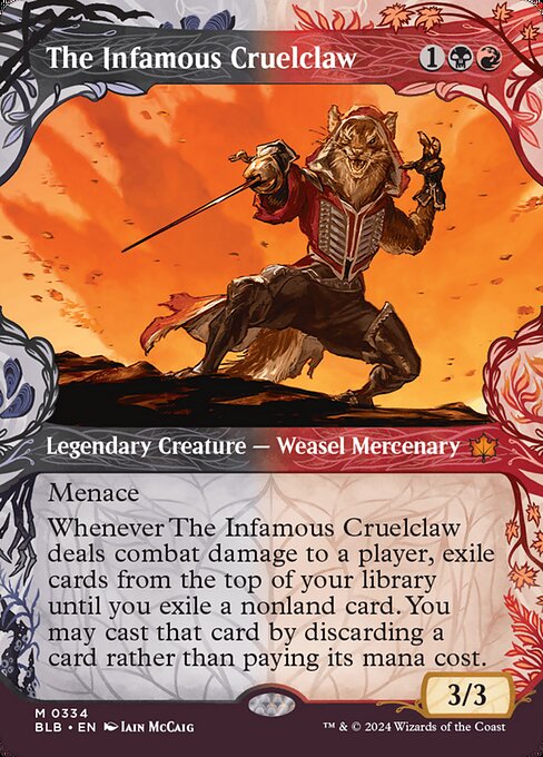 The Infamous Cruelclaw (Borderless · Showcase) (BLB 334) [Bloomburrow]