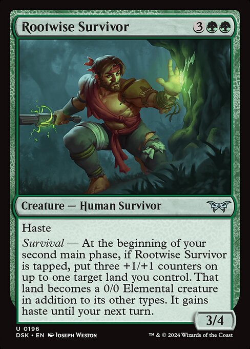 Rootwise Survivor (DSK 196) [Duskmourn: House of Horror]