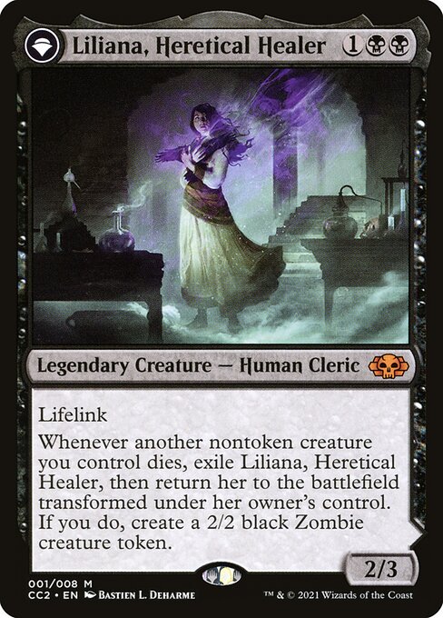 Liliana, Heretical Healer // Liliana, Defiant Necromancer (CC2 1) [Commander Collection: Black]