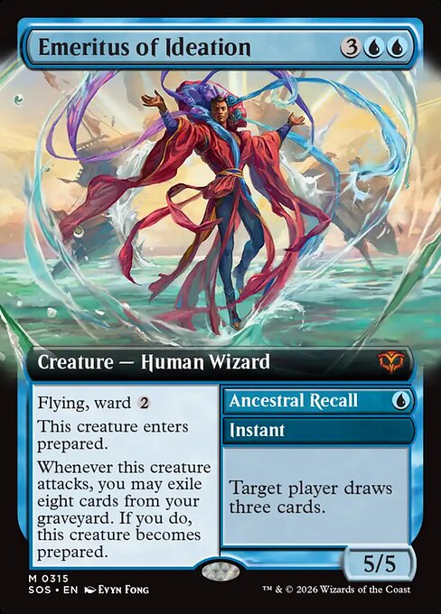 Emeritus of Ideation // Ancestral Recall (SOS 315) [Secrets of Strixhaven]