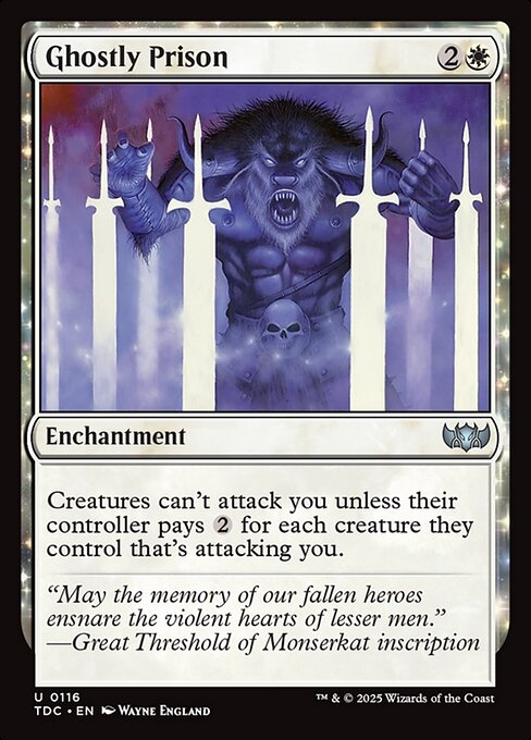 Ghostly Prison (TDC 116) [Tarkir: Dragonstorm Commander]