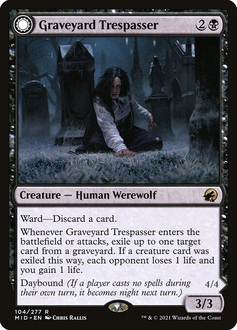 Graveyard Trespasser // Graveyard Glutton (MID 104) [Innistrad: Midnight Hunt]