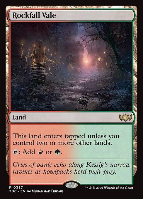 Rockfall Vale (TDC 387) [Tarkir: Dragonstorm Commander]