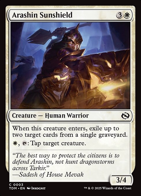 Arashin Sunshield (TDM 3) [Tarkir: Dragonstorm]