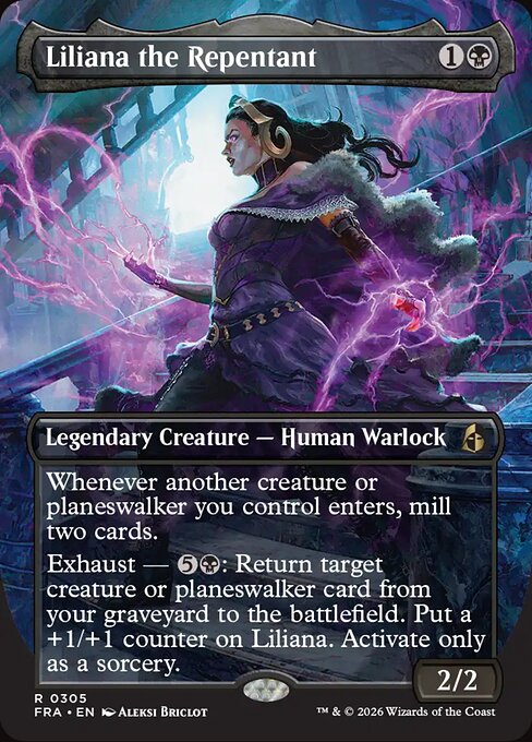 Liliana the Repentant (Borderless) (FRA 305) [Reality Fracture]