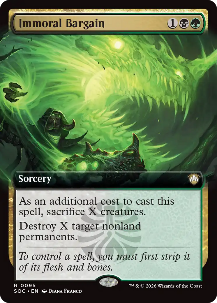 Immoral Bargain (Extended Art) [Secrets of Strixhaven Commander]