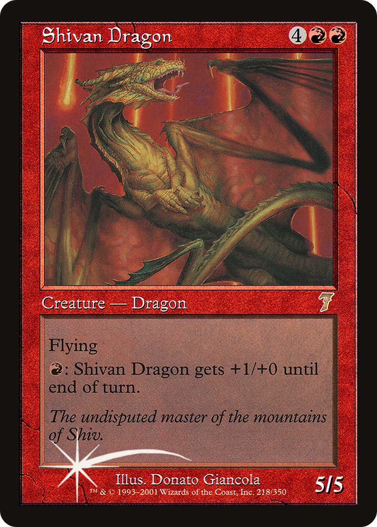 Shivan Dragon [Seventh Edition]