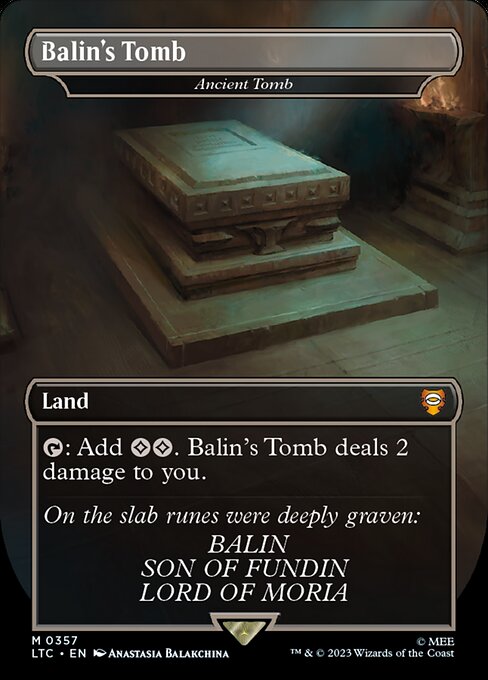 Balin's Tomb - Ancient Tomb (Borderless) (LTC 357) [Tales of Middle-earth Commander]