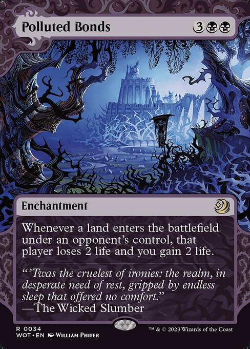 Polluted Bonds (Borderless · Showcase · Full Art) (WOT 34) [Wilds of Eldraine: Enchanting Tales]