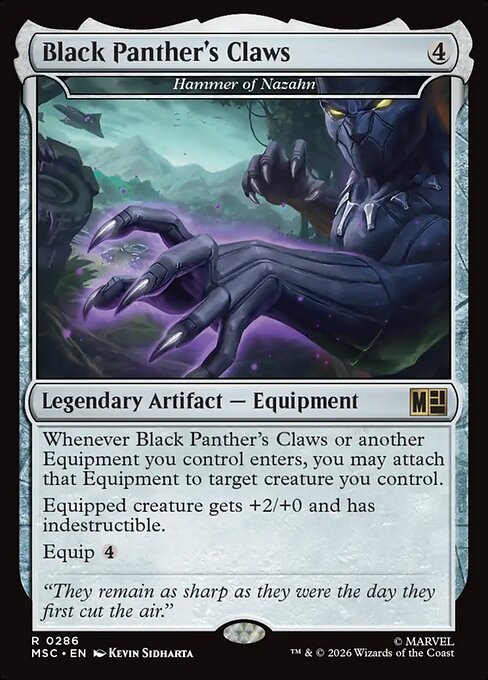 Black Panther's Claws - Hammer of Nazahn (MSC 286) [Marvel Super Heroes Commander]