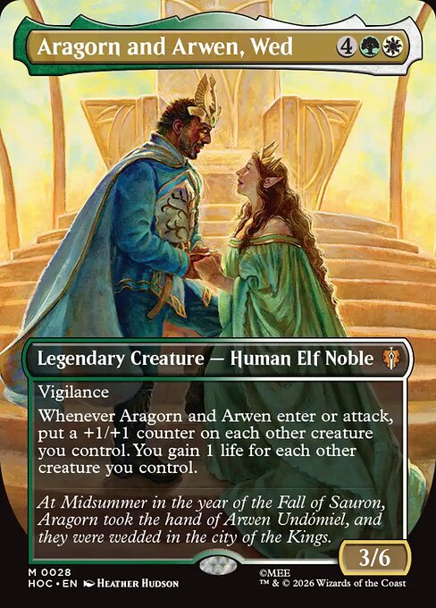 Aragorn and Arwen, Wed (Borderless · Box Topper) (HOC 28) [The Hobbit Eternal]