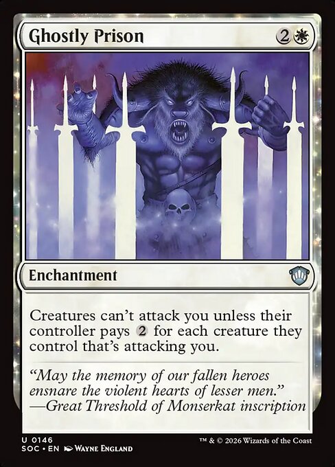 Ghostly Prison (SOC 146) [Secrets of Strixhaven Commander]