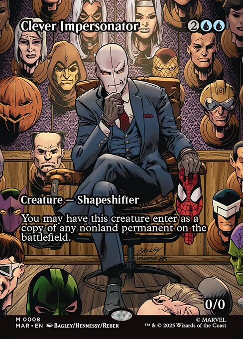 Clever Impersonator (Borderless · Full Art) (MAR 8) [Marvel Universe]