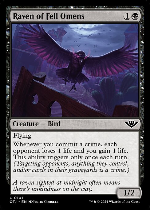 Raven of Fell Omens (OTJ 101) [Outlaws of Thunder Junction]