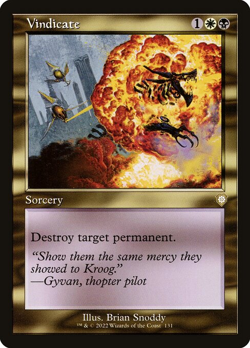 Vindicate (Retro Frame) (BRC 131) [The Brothers' War Commander]