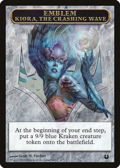 Kiora, the Crashing Wave Emblem (TBNG 11) [Born of the Gods Tokens]
