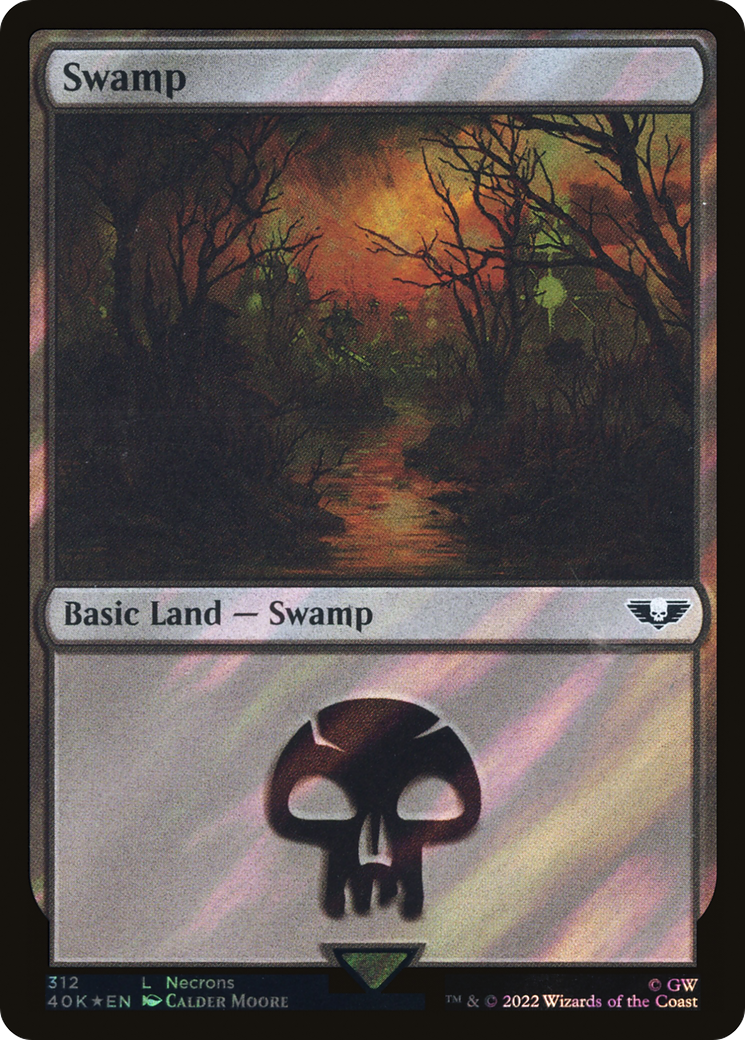 Swamp (312) (Surge Foil) [Warhammer 40,000]