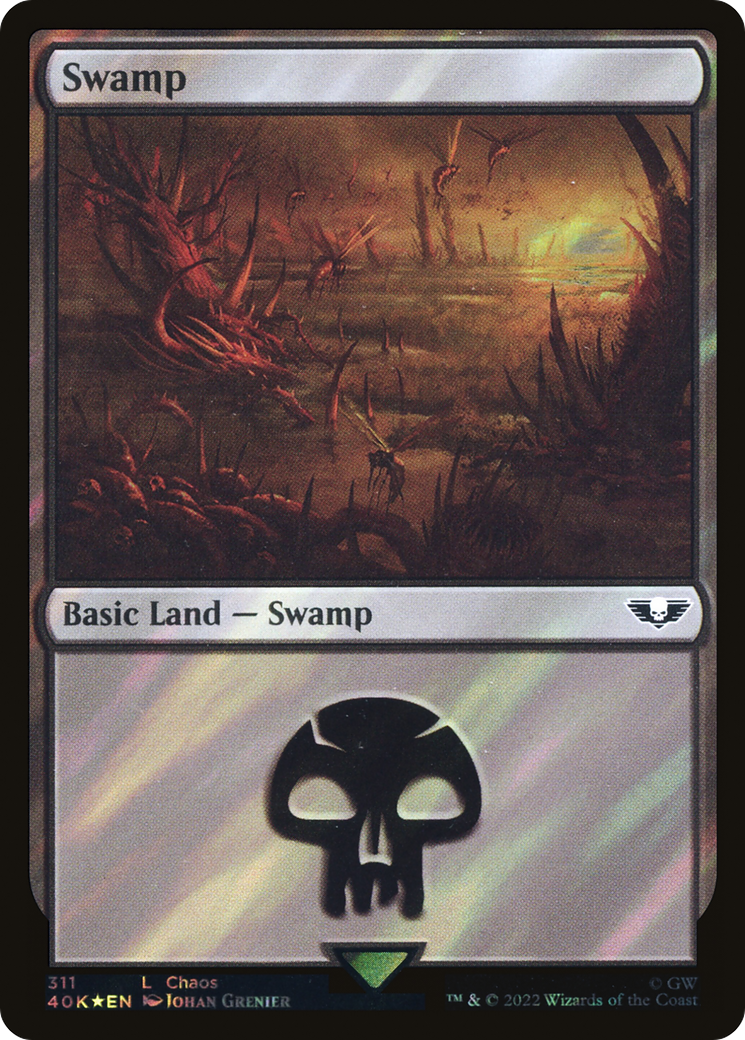 Swamp (311) (Surge Foil) [Warhammer 40,000]