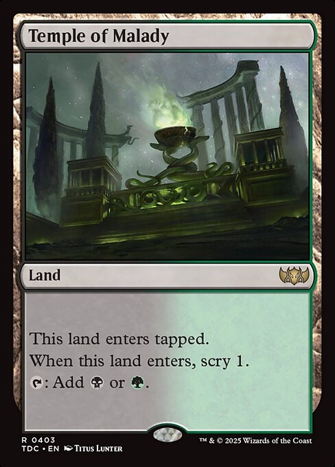 Temple of Malady (TDC 403) [Tarkir: Dragonstorm Commander]