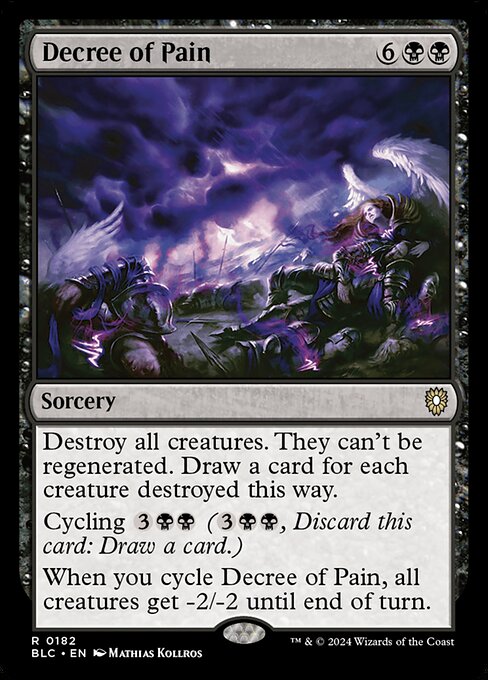 Decree of Pain (BLC 182) [Bloomburrow Commander]