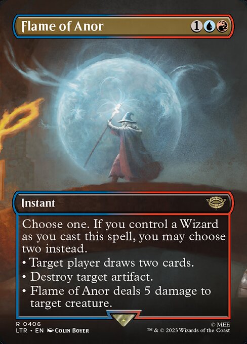 Flame of Anor (Borderless · Full Art) (LTR 406) [The Lord of the Rings: Tales of Middle-earth]