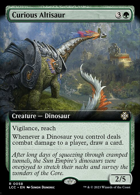 Curious Altisaur (Extended Art) (LCC 58) [The Lost Caverns of Ixalan Commander]