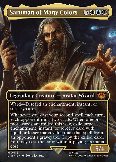 Saruman of Many Colors (Borderless) (LTR 412) [The Lord of the Rings: Tales of Middle-earth]