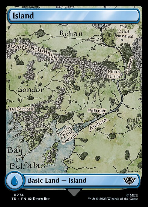 Island (Full Art) (LTR 274) [The Lord of the Rings: Tales of Middle-earth]