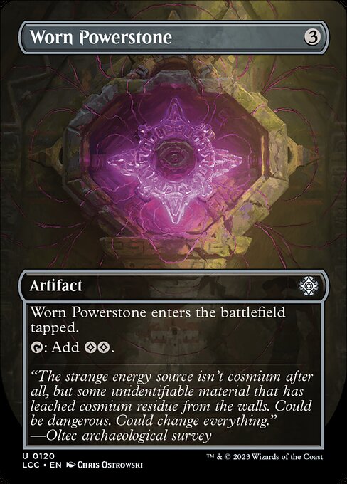 Worn Powerstone (Borderless · Box Topper) (LCC 120) [The Lost Caverns of Ixalan Commander]