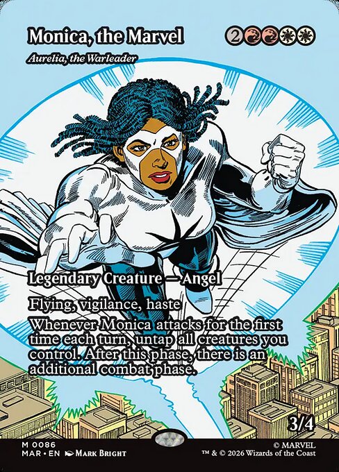 Monica, the Marvel - Aurelia, the Warleader (Borderless · Full Art) (MAR 86) [Marvel Universe]