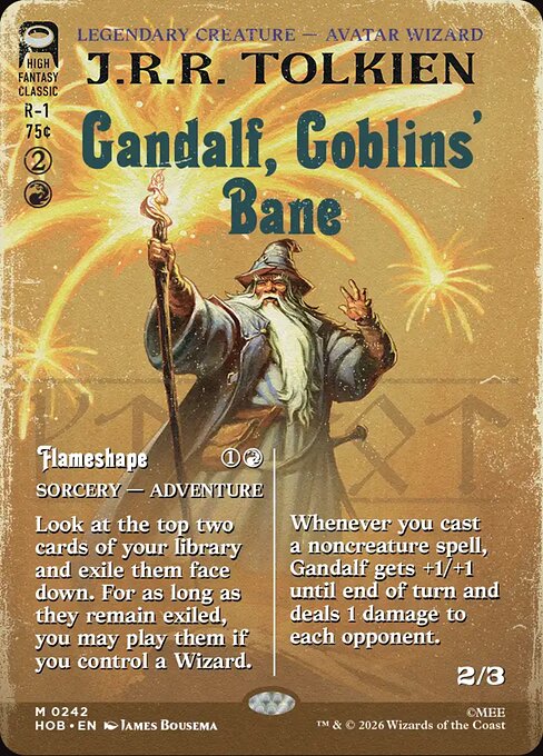 Gandalf, Goblins' Bane // Flameshape (Borderless) (HOB 242) [The Hobbit]