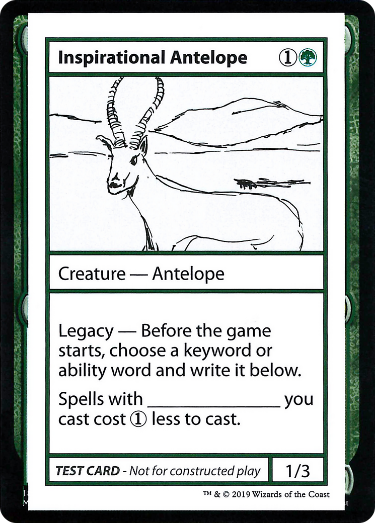 Inspirational Antelope (2021 Edition) [Mystery Booster Playtest Cards]