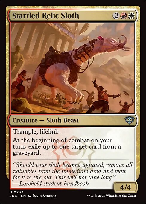 Startled Relic Sloth (SOS 233) [Secrets of Strixhaven]