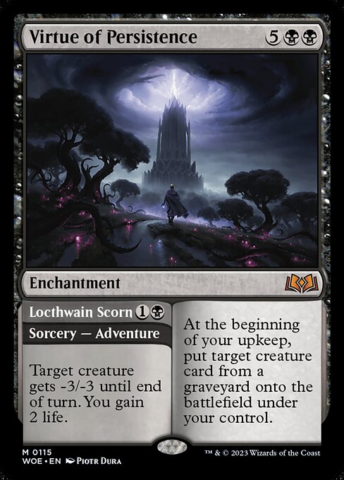 Virtue of Persistence // Locthwain Scorn (WOE 115) [Wilds of Eldraine]