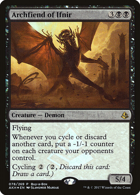 Archfiend of Ifnir (PAKH 78) [Amonkhet Promos]