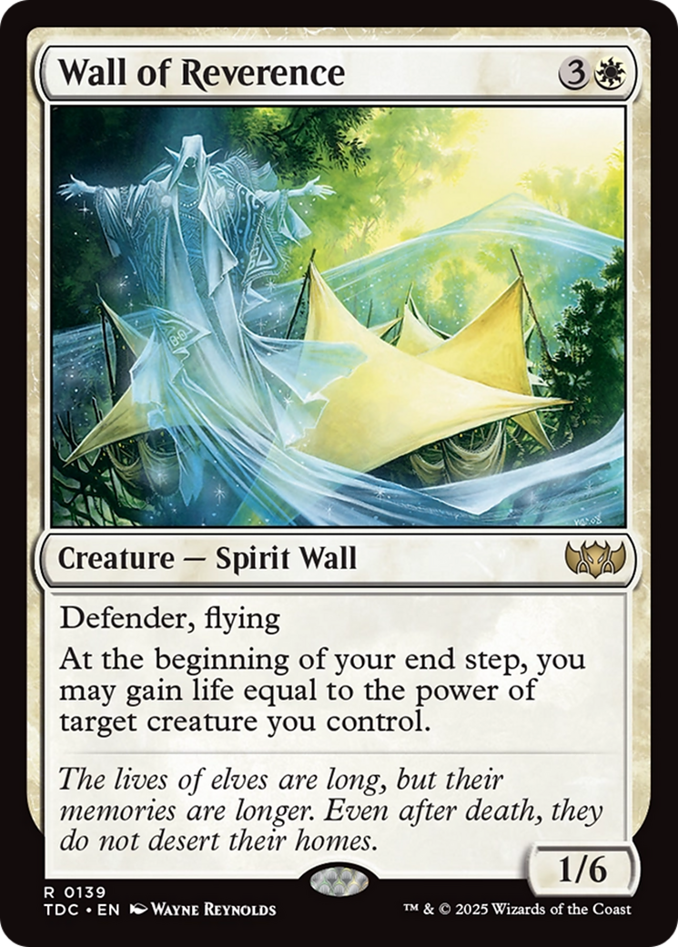 Wall of Reverence [Tarkir: Dragonstorm Commander]