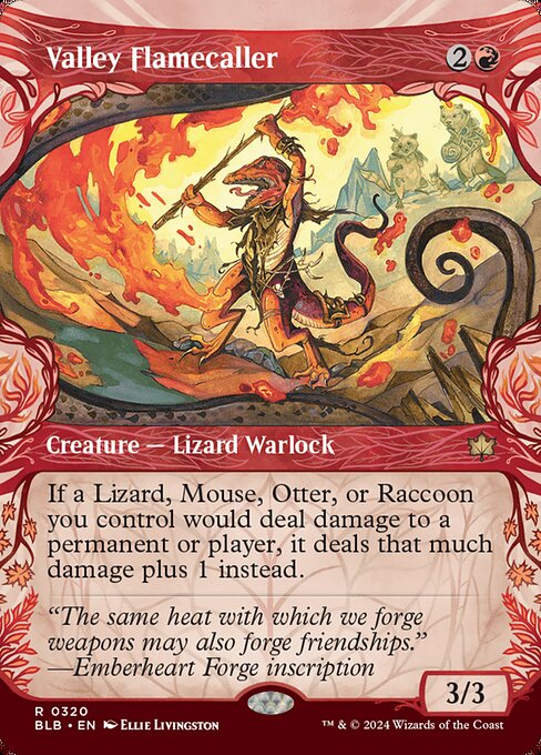 Valley Flamecaller (Borderless · Showcase) (BLB 320) [Bloomburrow]