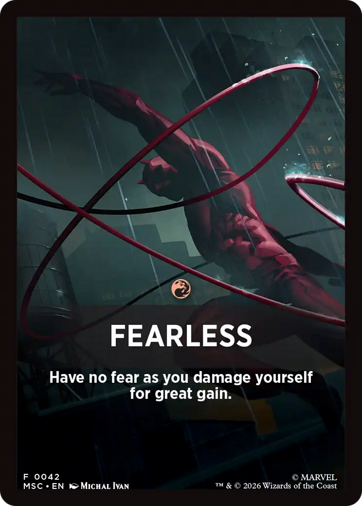 Fearless Theme Card [Marvel Super Heroes Commander]