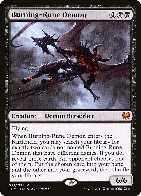 Burning-Rune Demon (KHM 81) [Kaldheim]